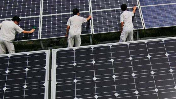 Bild über den Solarstreit EU vs. China
